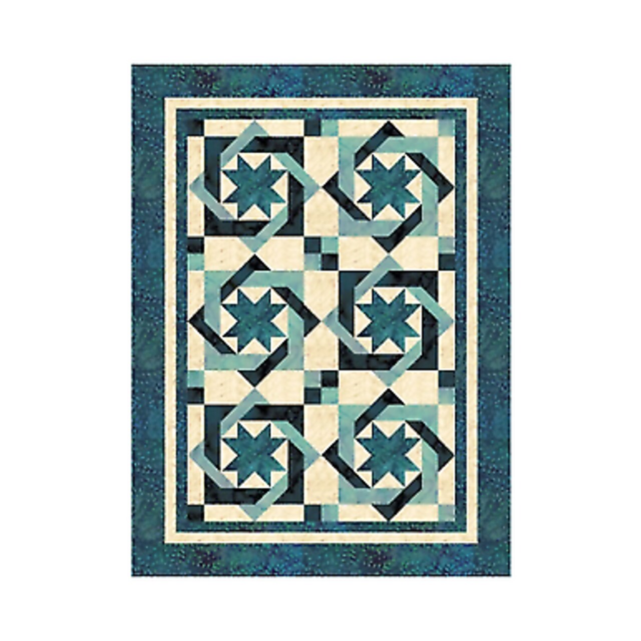 Twisted Tiles Quilt Pattern - Makes 3 Sizes by Quilt Woman